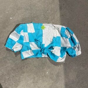 💙 Handmade Checker Blouse